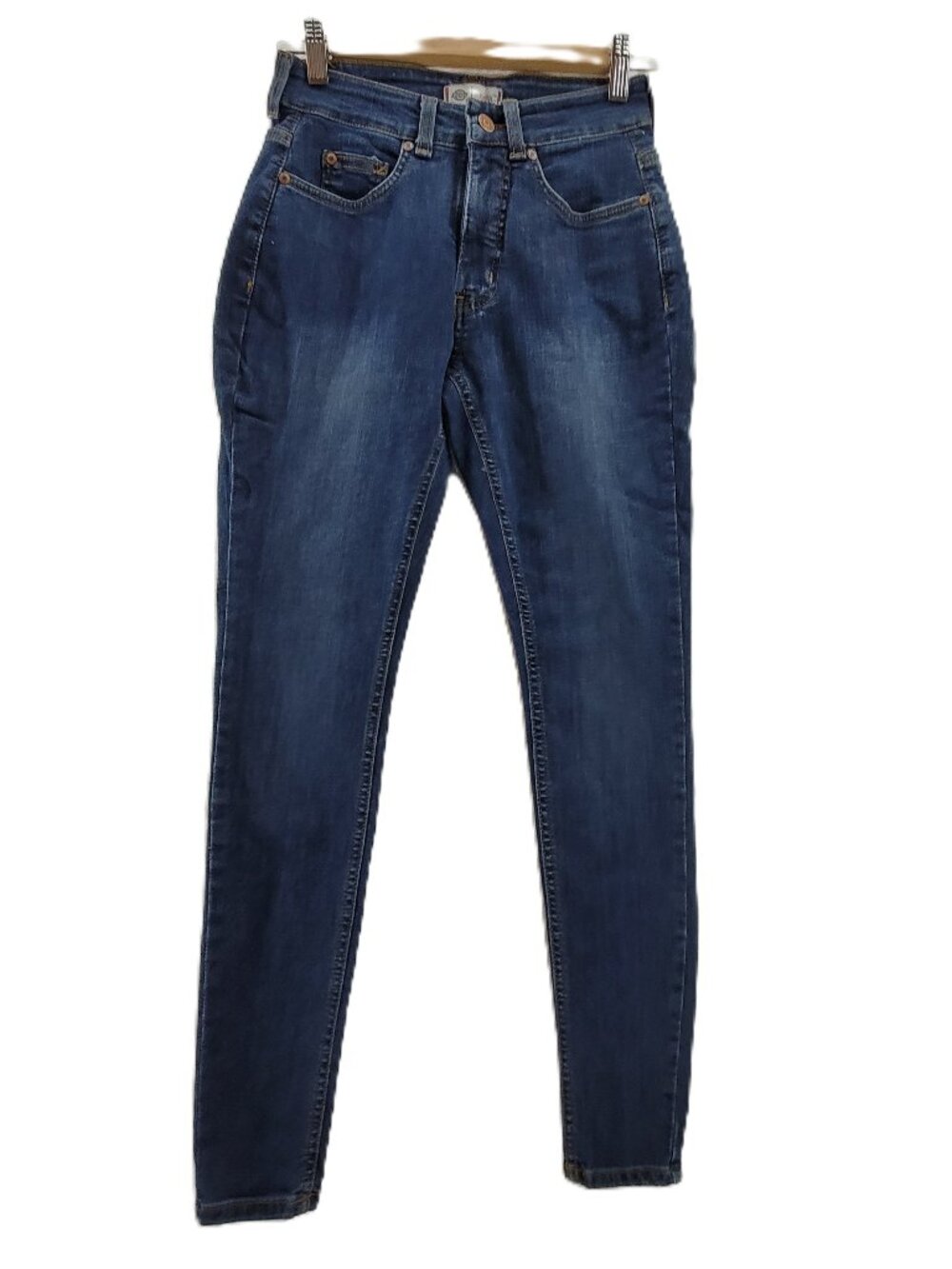 Dickies Jeans Women's 2 Blue Stretch Denim Curvy Skinny Slim Work Play Casual